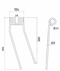 Dent de faneuse Morra MH4D