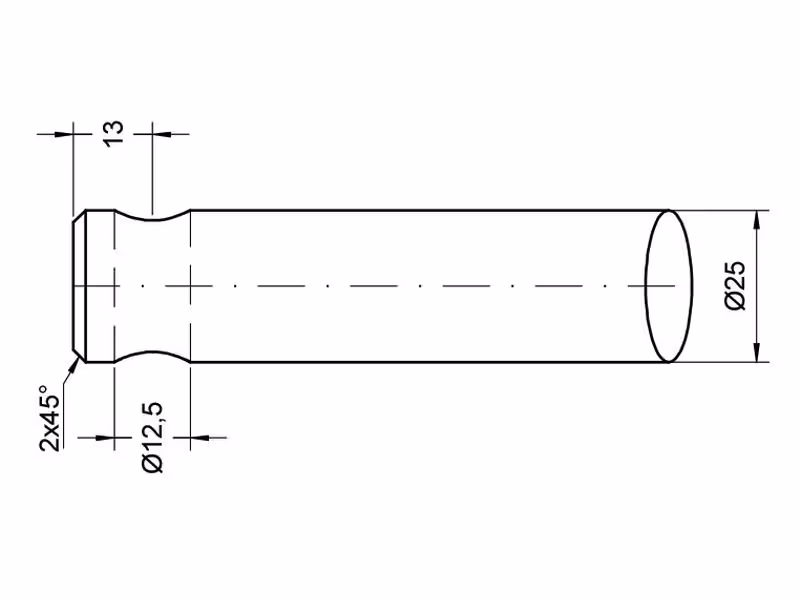 Dent de fourche - Courbée 420mm, (Rond) Correspond à: 55000300