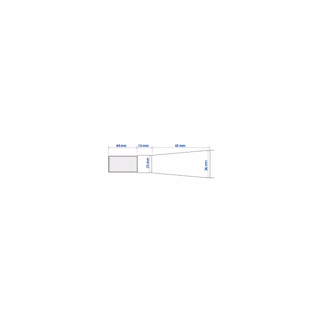 Dent de fourche ø36 lg 810 m22x1.5 profil h coudee