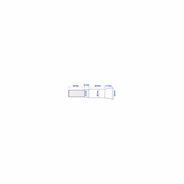 Dent de fourche ø36 lg 880 m22x1.5 profil h coudee