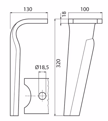 Dent de herse rotative Maletti Elite MA44010151 Adaptable