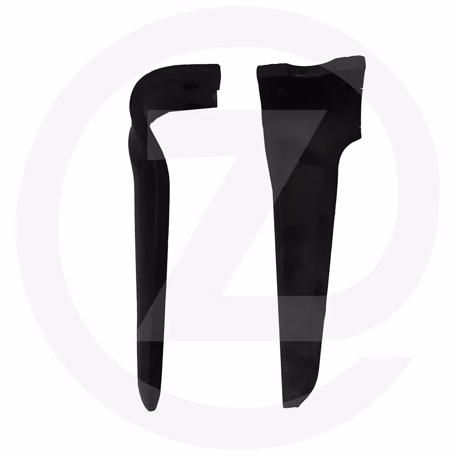 Dent de herse rotative  droite - forgée - 305 x 14 mm