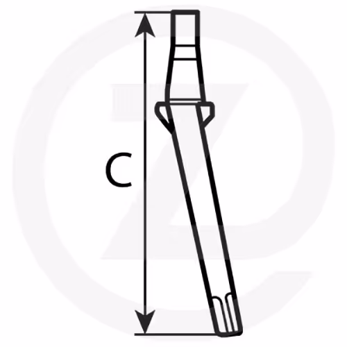 Dent de herse rotative  forgée - 185 x 30 mm