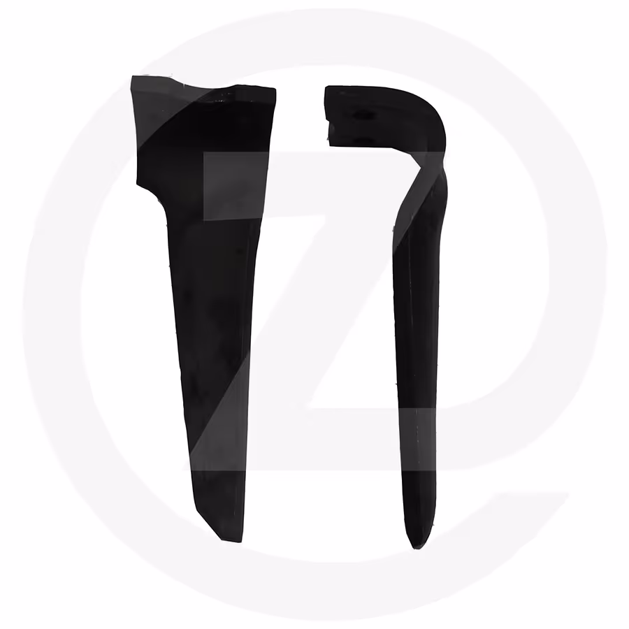 Dent de herse rotative  gauche - forgée - 305 x 14 mm