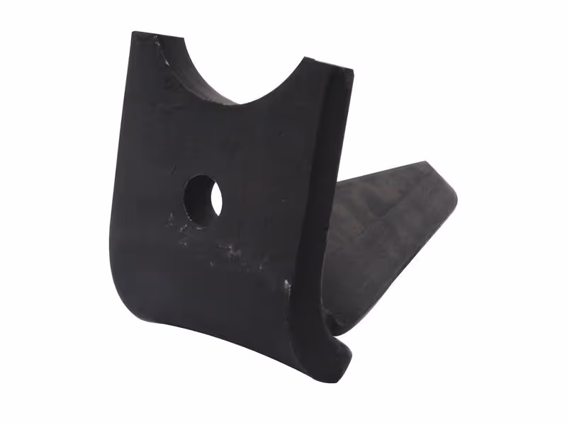 Dent de herse rotative Kverneland. 100x18x320mm Droit. Entre-axe: Ø trou 18.5mm. Correspond à: MA44000150
