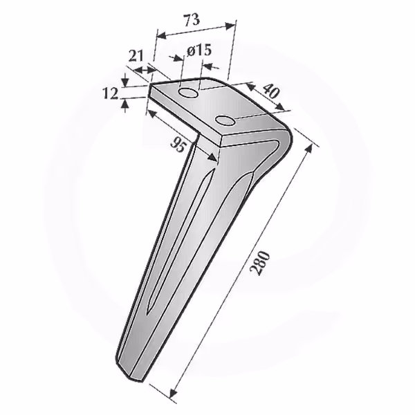 Dent de herse rotative Forigo Adaptable