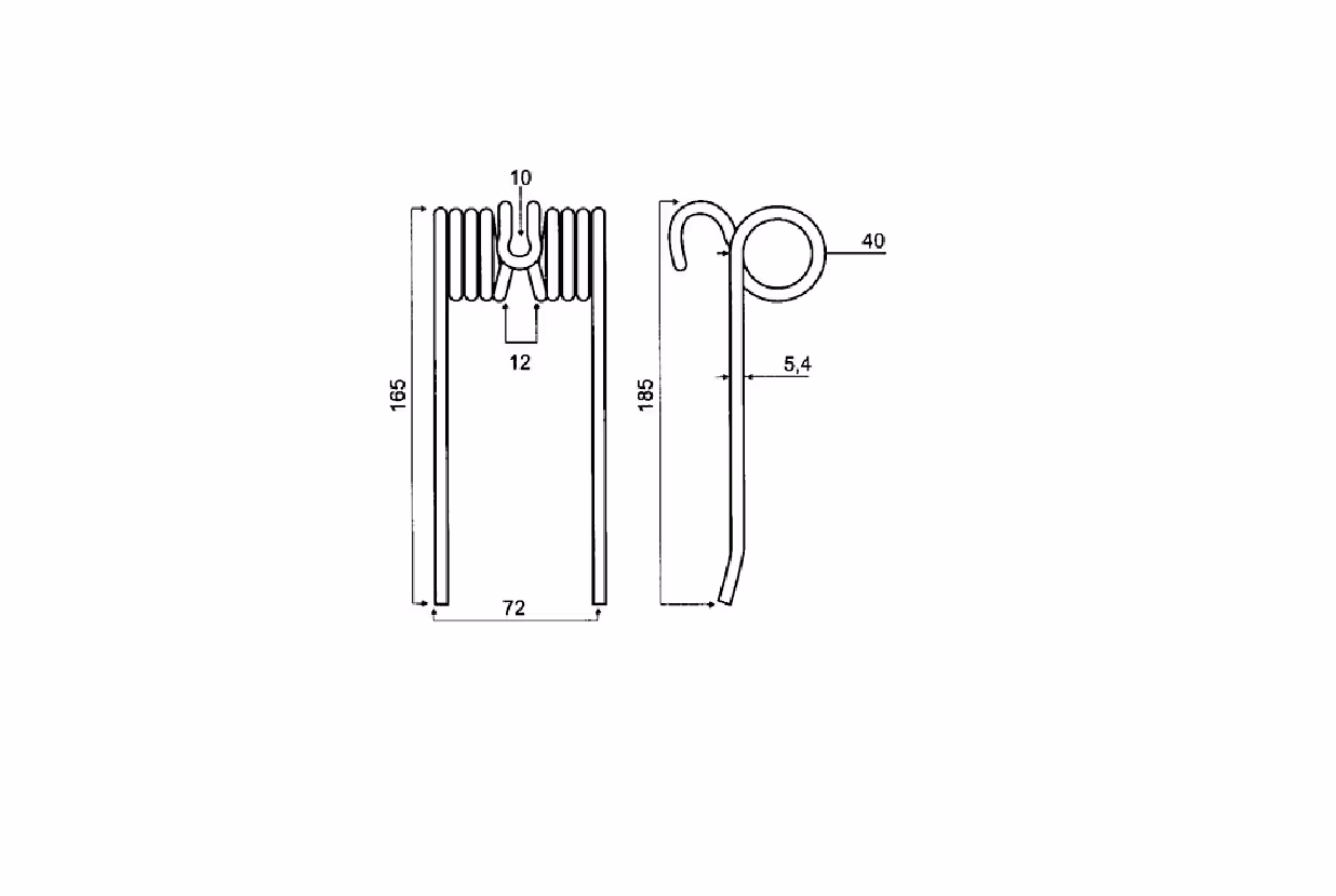 Dent de pick-up round baller CARRARO 30500015 adaptable