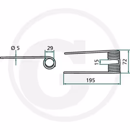 Dent pick up John Deere CC32965 Adaptable