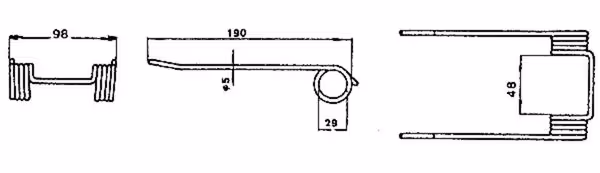 Dent de pick-up Ø5mm Gallignani 8876210 adaptable