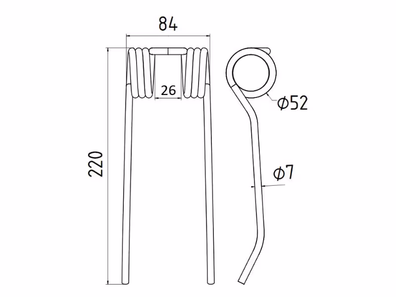Dent de pick-up, Type BMV Longueur: 220mm, Largeur: 84mm, Ø7mm Correspond à: 6250066