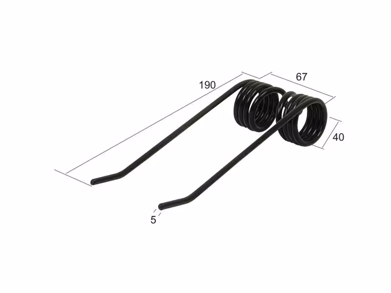 Dent de pick-up, Type Welger Longueur: 190mm, Largeur: 67mm, Ø5mm Correspond à: 0940522500