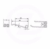 Dent faneuse JF Droite 1433,0201 Adaptable