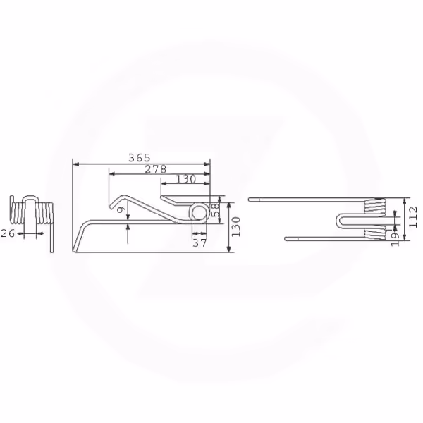 Dent faneuse Lely Gauche 4104611590 Adaptable