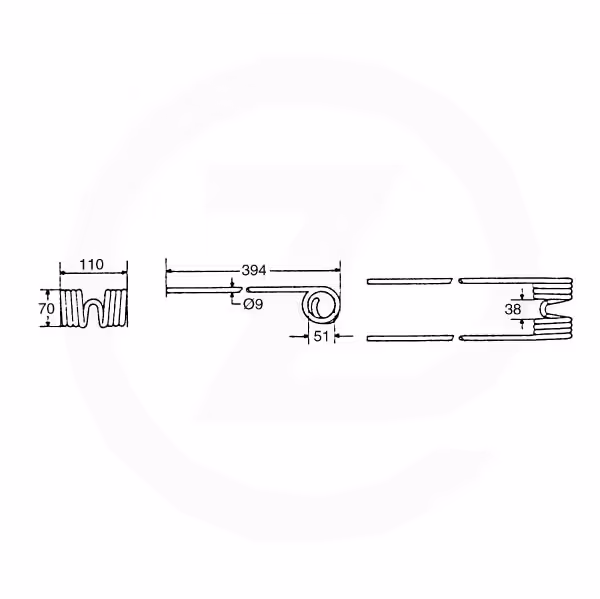 Dent faneuse Kuhn 58561900 Origine