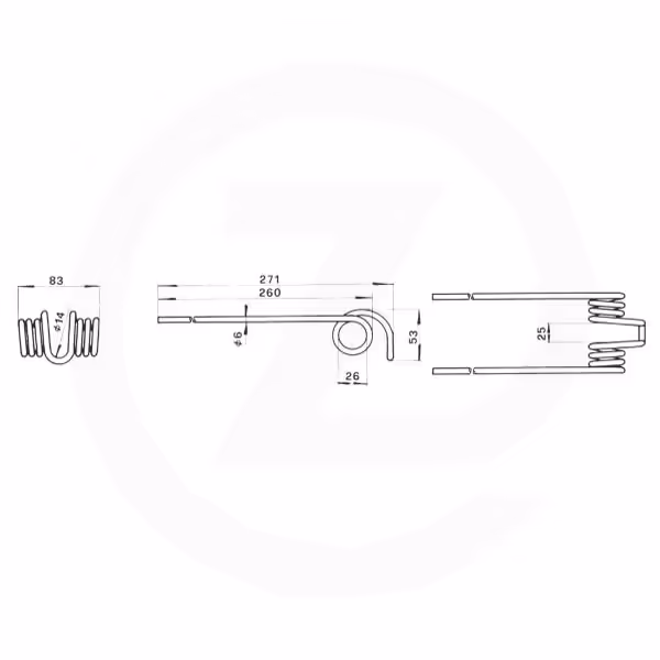 Dent faneuse 13553GA Adaptable