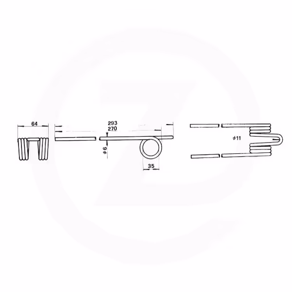 Dent faneuse PZ - Zweegers VGPZ9 Origine