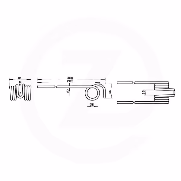 Dent faneuse Universel SW182G Adaptable