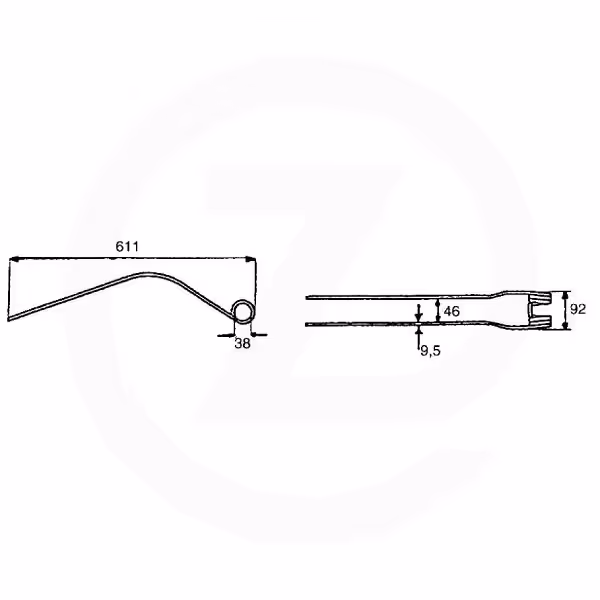 Dent andaineur Niemeyer 600040 Adaptable