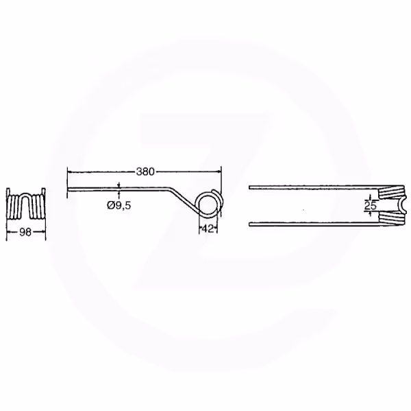 Dent faneuse Claas 902.344.2 Adaptable