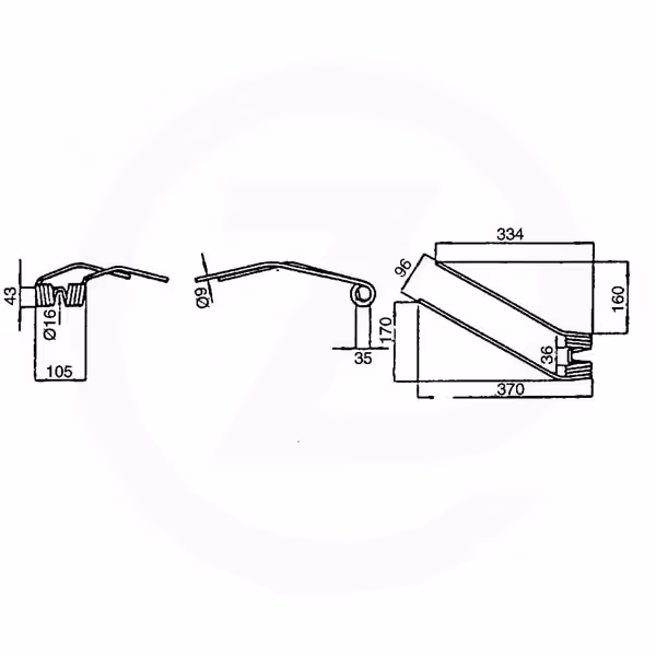 Dent faneuse Deutz-Fahr VF06580391 Adaptable