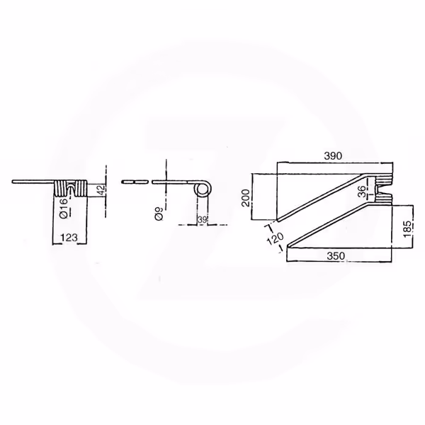 Dent faneuse Fella Droite 461110 Adaptable