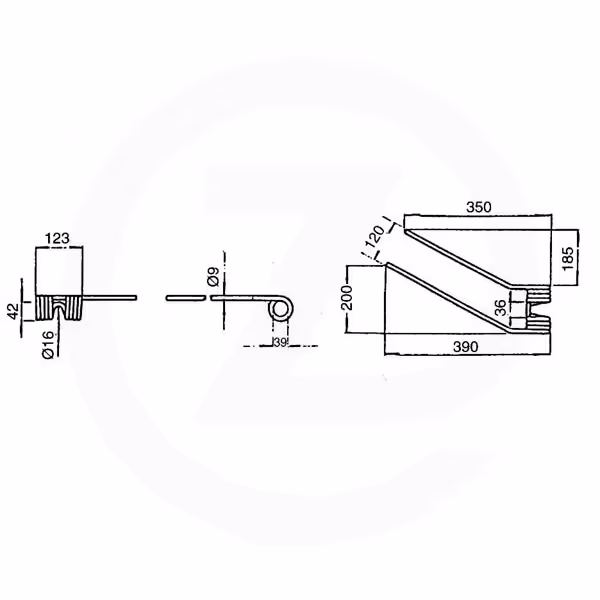 Dent faneuse Fella Gauche 461111 Adaptable