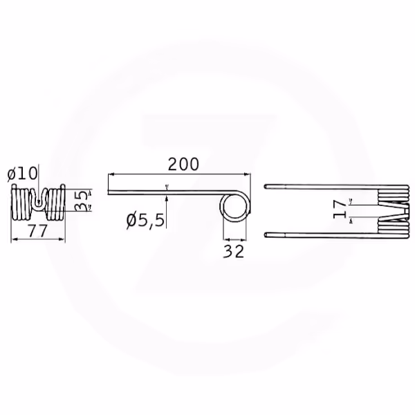 Dent pick up Welger 0343.38.00.00 , 0940.53.02.00 Adaptable