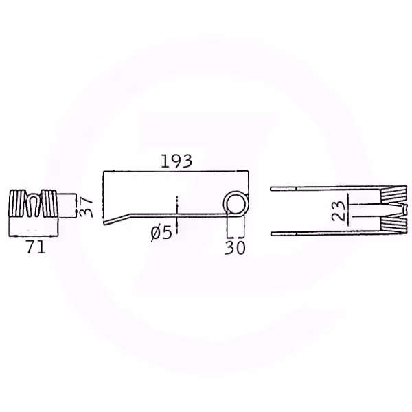 Dent pick up Welger 0343.51.00.00 , 0940.52.25.00 Adaptable
