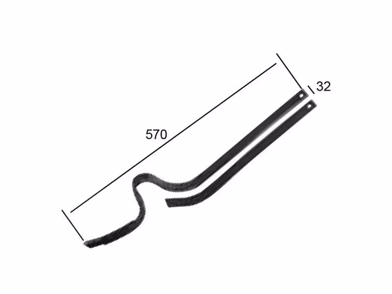 Dent de recouvrement - Section en mm 32 x 10, Longueur (mm) 570