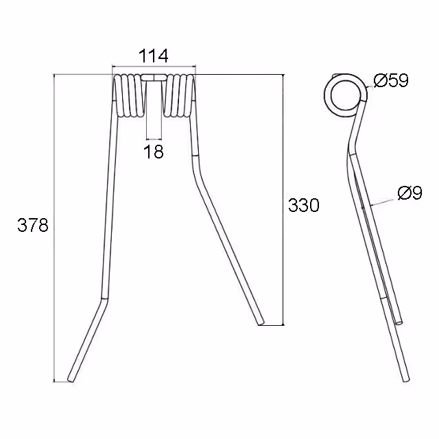 DENT FANEUSE DROITE LARGE TYPE STRELLA PZ111