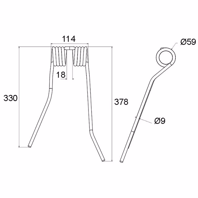 DENT FANEUSE GAUCHE LARGE STRELLA ORIGINE PZ110