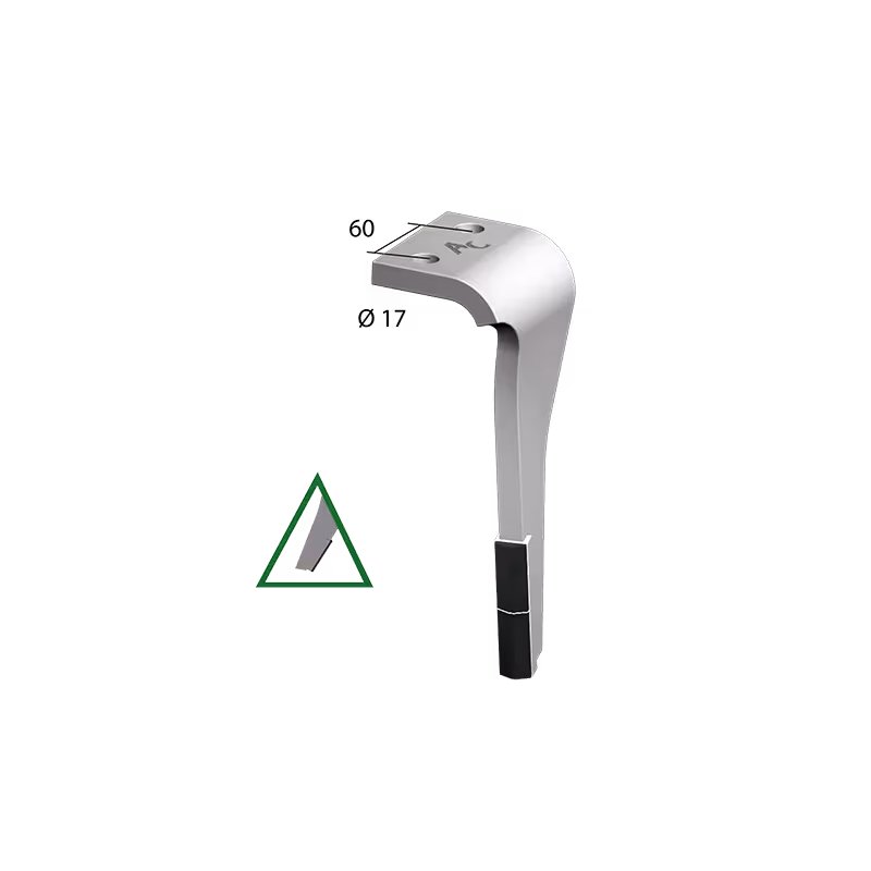 Dent de herse rotative Maschio Dominator Droite 36100210, M36100210R Carbure