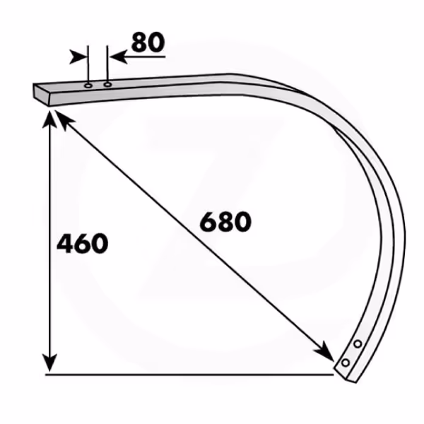 Dent cultivateur Ebra mono lame 50x16mm Adaptable