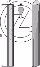 Dent de herse rotative Carraro 103479 Adaptable