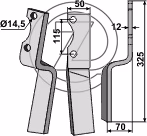 Dent rotalabour Howard Droite 181746 Adaptable