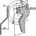 Dent rotalabour Gauche Adaptable