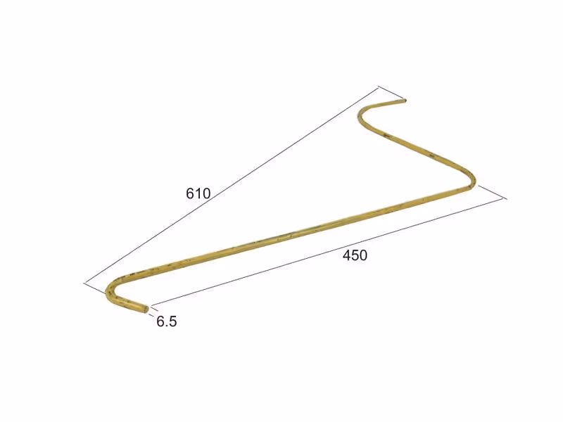 Dents d'andaineur - Gauche/Droit - Longueur:610mm, Largeur:450mm, Ø6.5mm - Remplacement pour Vicon Correspond à: 90036133