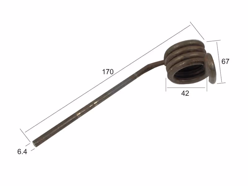 Dents d'andaineur Longueur:170mm, Largeur:67mm, Ø6mm - Remplacement pour Bamford Correspond à: AG170