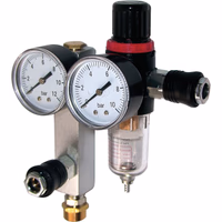 Detendeur + filtre mano 50 mm male 1/2" avec raccords rapides