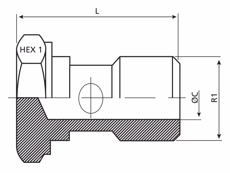 Dicsa BSP Ecrou de Banjo 3/8''