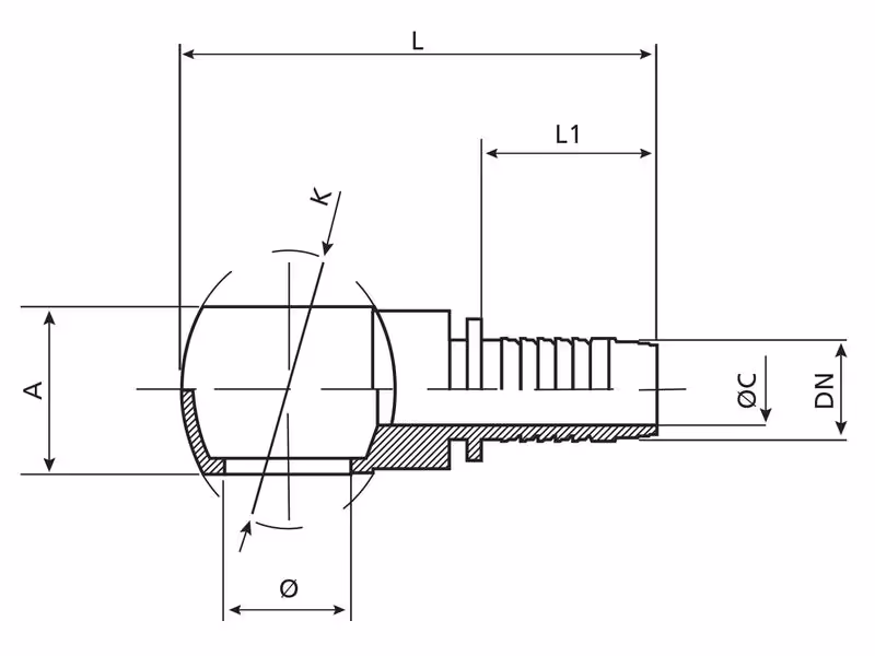 Dicsa Raccord à Sertir 1/2'' x 1/2'' Ø