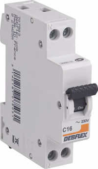 DISJONCTEUR 3KA 1 MODULE PH+N 16A GRIS CLAIR