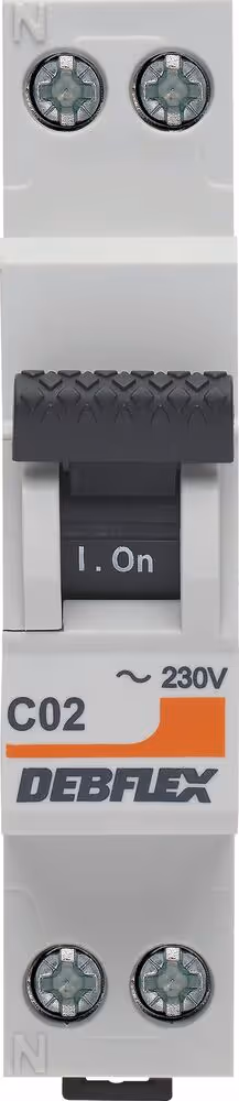 DISJONCTEUR 3KA 1 MODULE PH+N 2A GRIS CLAIR