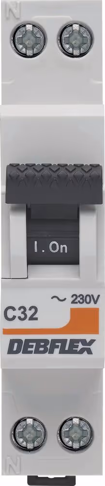 DISJONCTEUR 3KA 1 MODULE PH+N 32A GRIS CLAIR