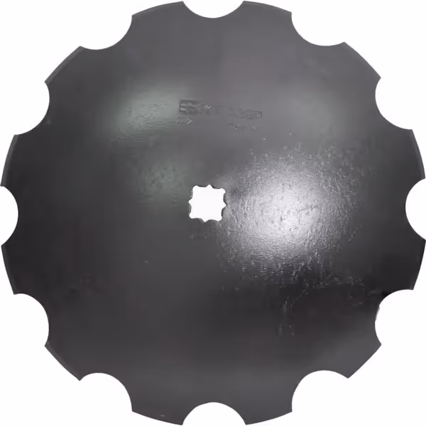 Disque cover crop crénelé 660x6mm trou carré de 41mm Adaptable