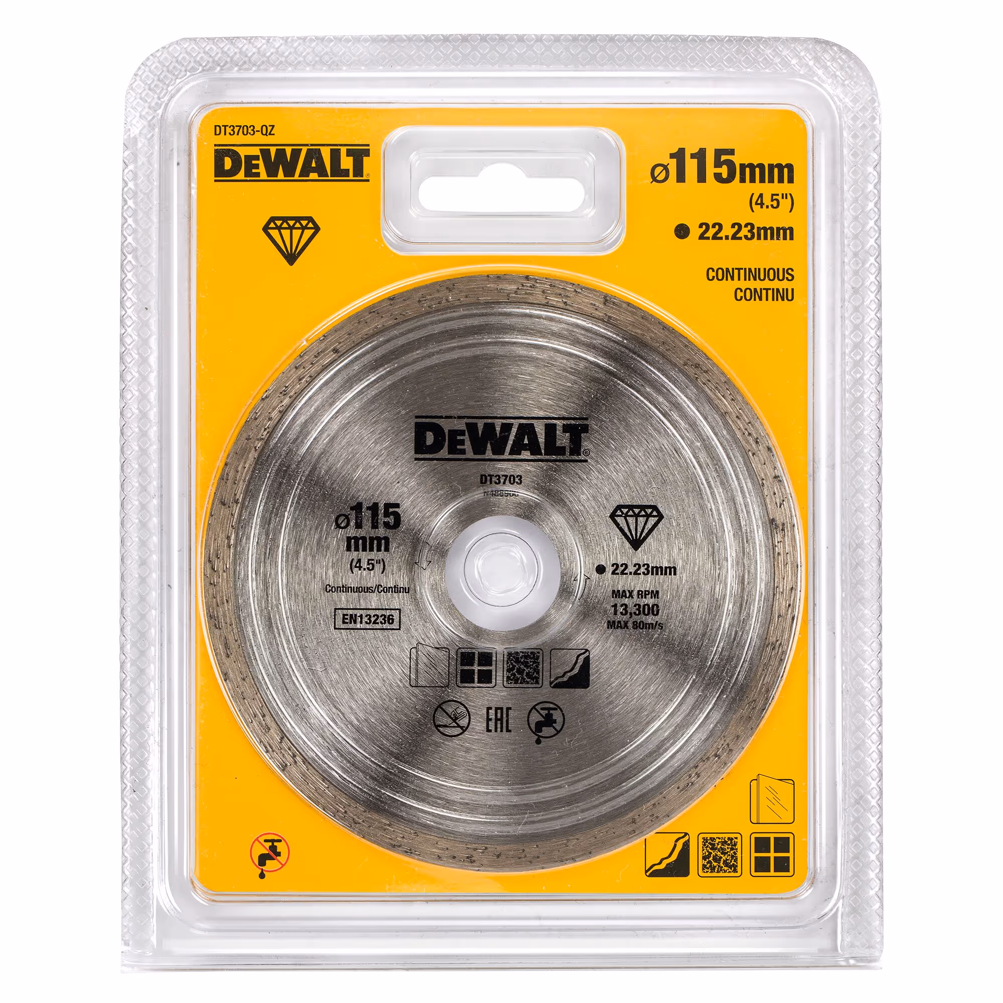 Disque à jante continue pour béton, brique et pierre 115 x 22,2 mm