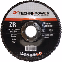 Disque a lamelles 125x1 gr40 zirconium techni-power