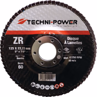 Disque a lamelles 125x1 gr60 zirconium techni-power