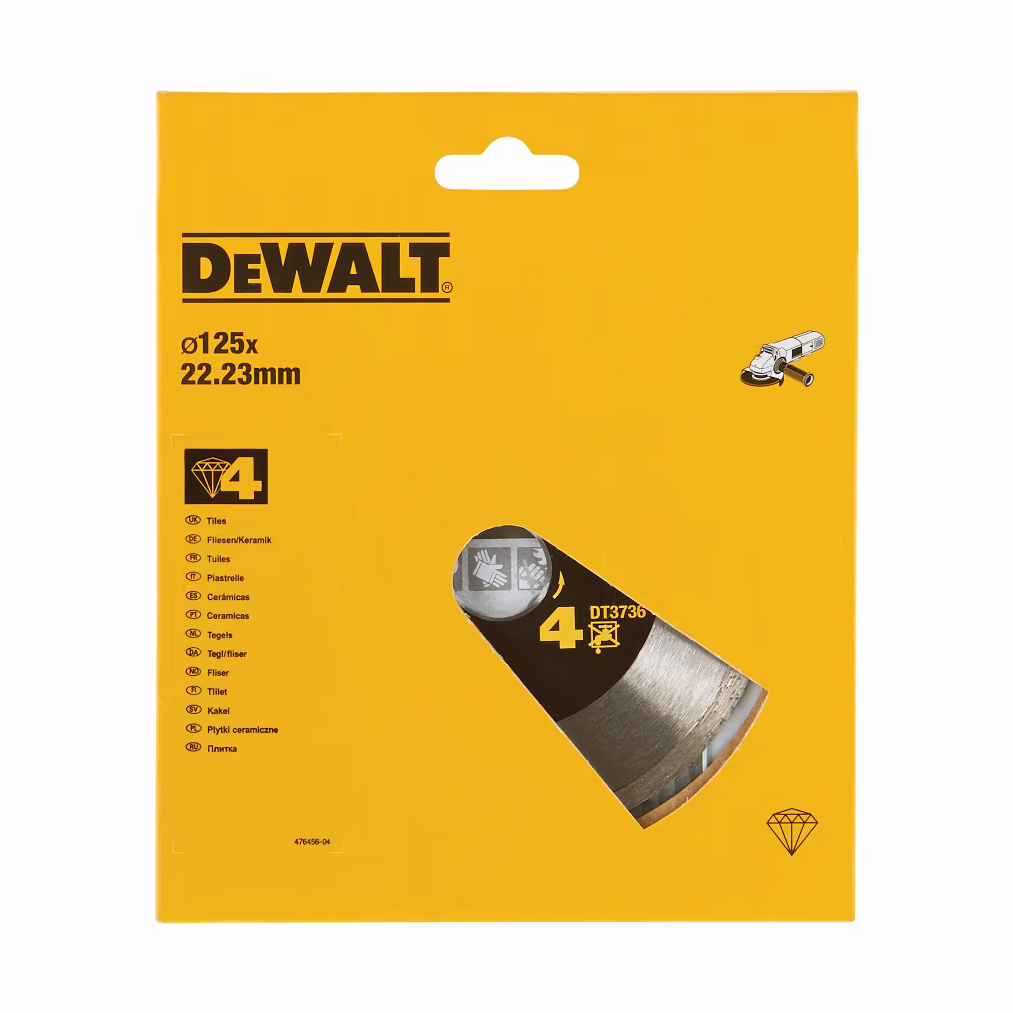 Disque fritté pour le carrelage 125 x 22,2 mm, hauteur segment 7 mm