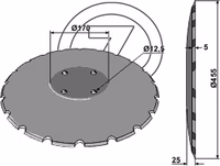 Disque crenelé Rabe 450x5mm 90311329 Niaux 200
